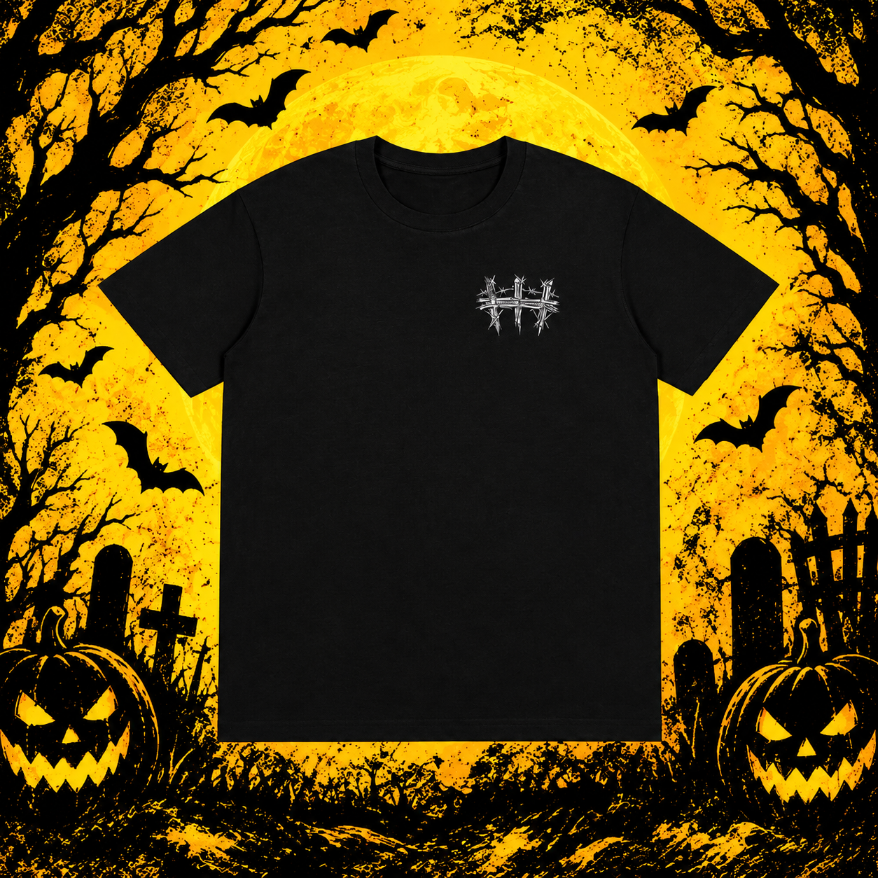 Halloween skull BORDER shirt