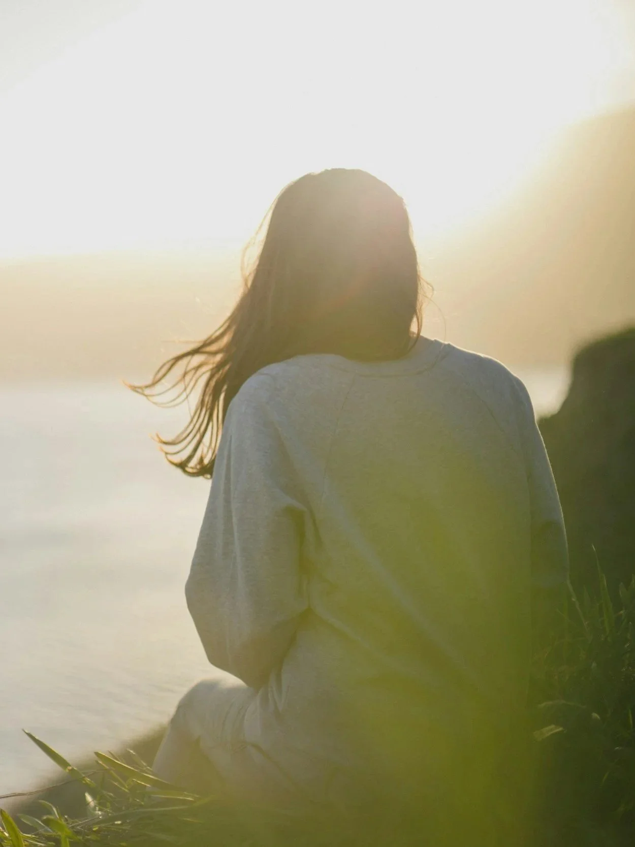 Person looking out at the ocean