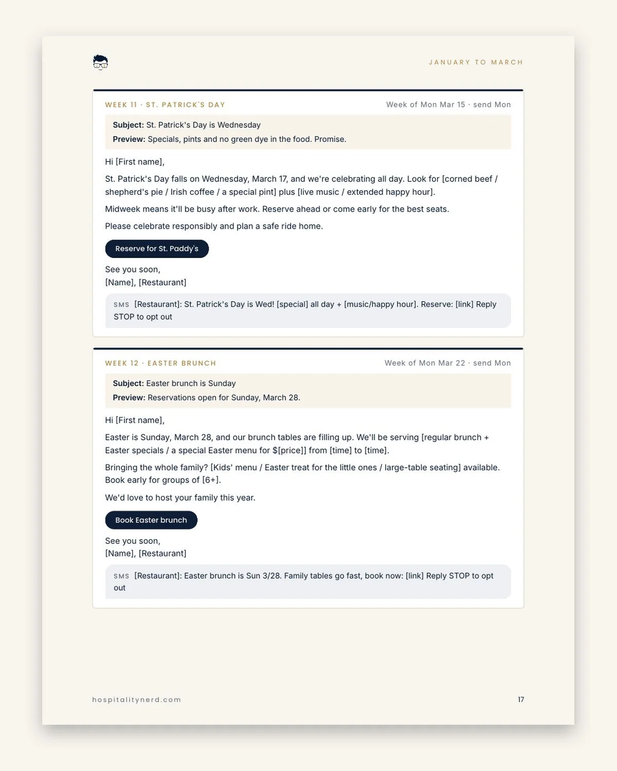 52-Week Email & SMS Library preview 3