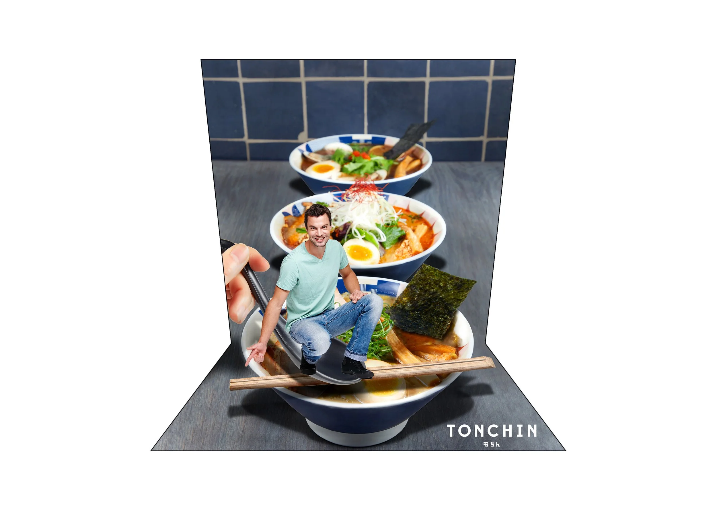 Food photo spot: sit on top of a giant bowl of ramen (Japan)