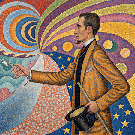 Detail of Paul Signac painting, Opus 217, 1890.