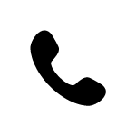 Silhouette of a telephone receiver.