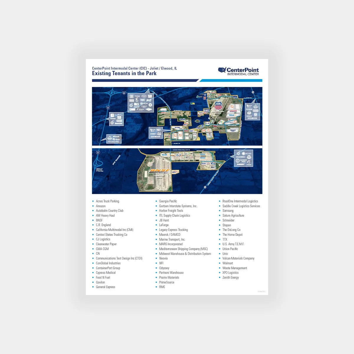 resources tenant list and aerial brochure