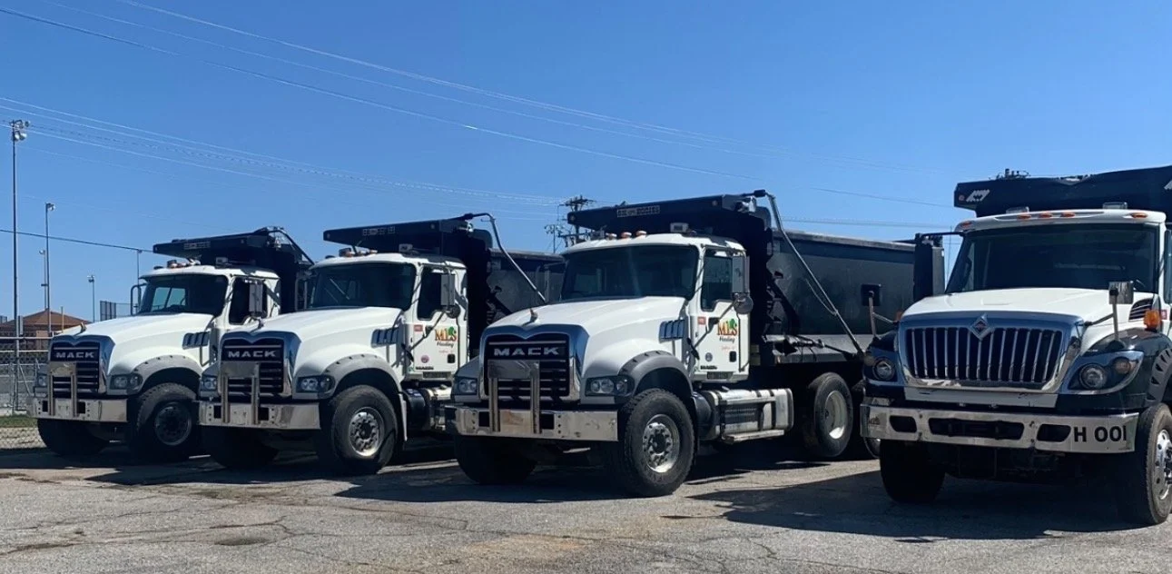 MLS Hauling tri-axle dump truck fleet in Gaffney, South Carolina