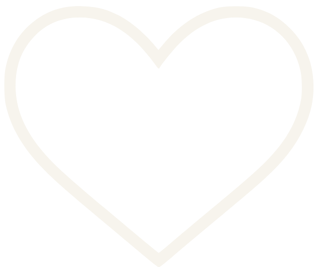 White outline heart symbol on a black background