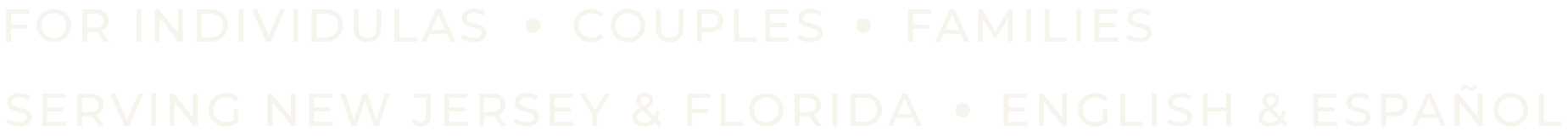 Text banner advertising services for individuals, couples, and families in New Jersey and Florida, offered in English and Spanish.