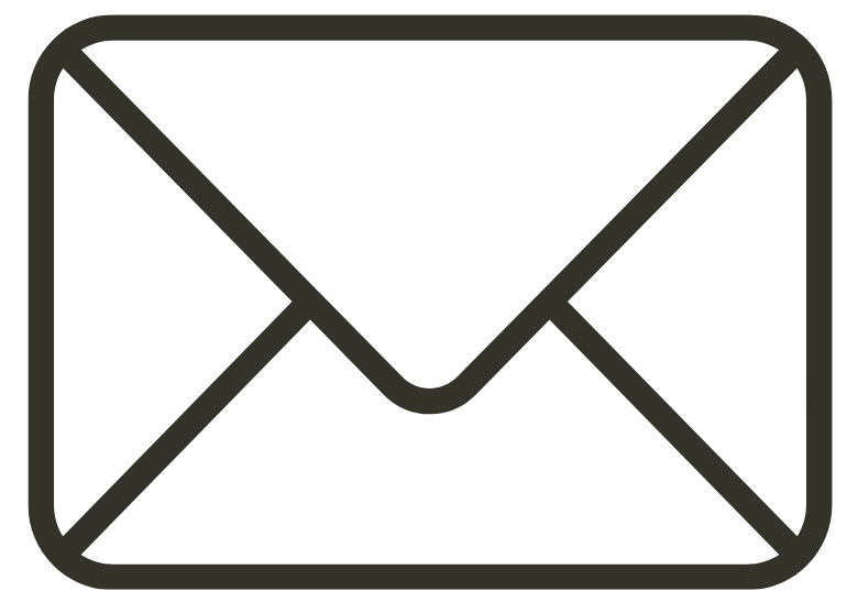 Stylized outline of an envelope representing email or mail