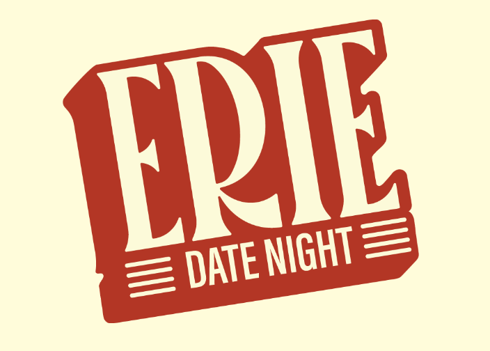 Text reading "Eddie Date Night" in bold, stylized red font on a beige background.