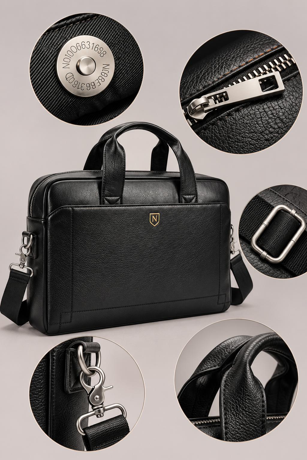 Luxury Black Leather Briefcase Details.png