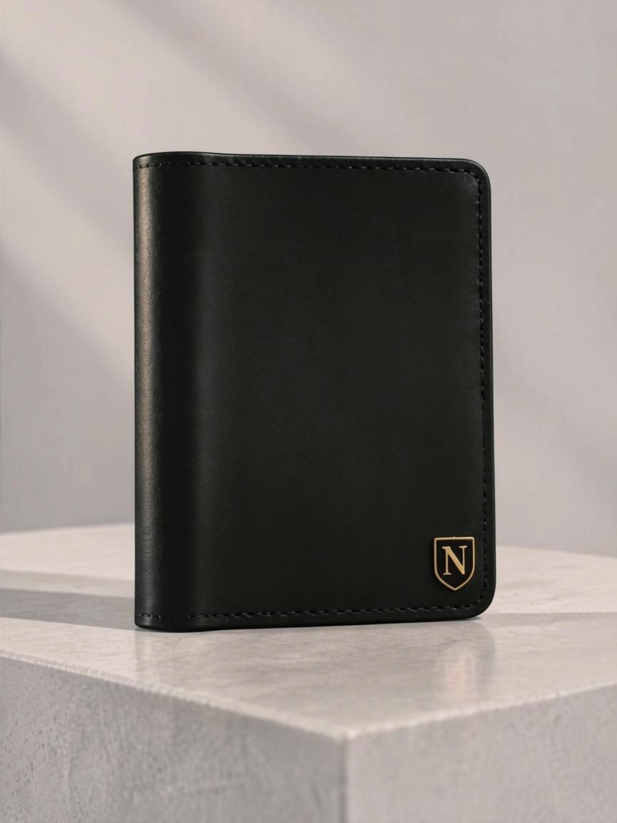 Heritage Full-Grain Leather Card Holder Wallet | Black