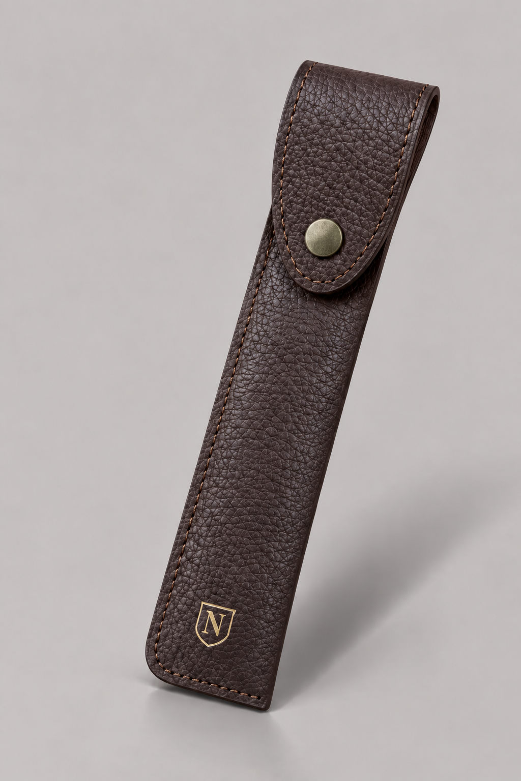 Minimalist Brown Leather Pen Sleeve.png