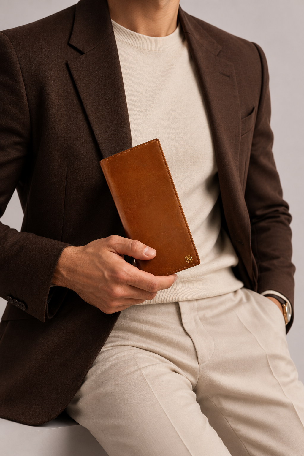 Luxury Cognac Wallet Editorial Portrait.png