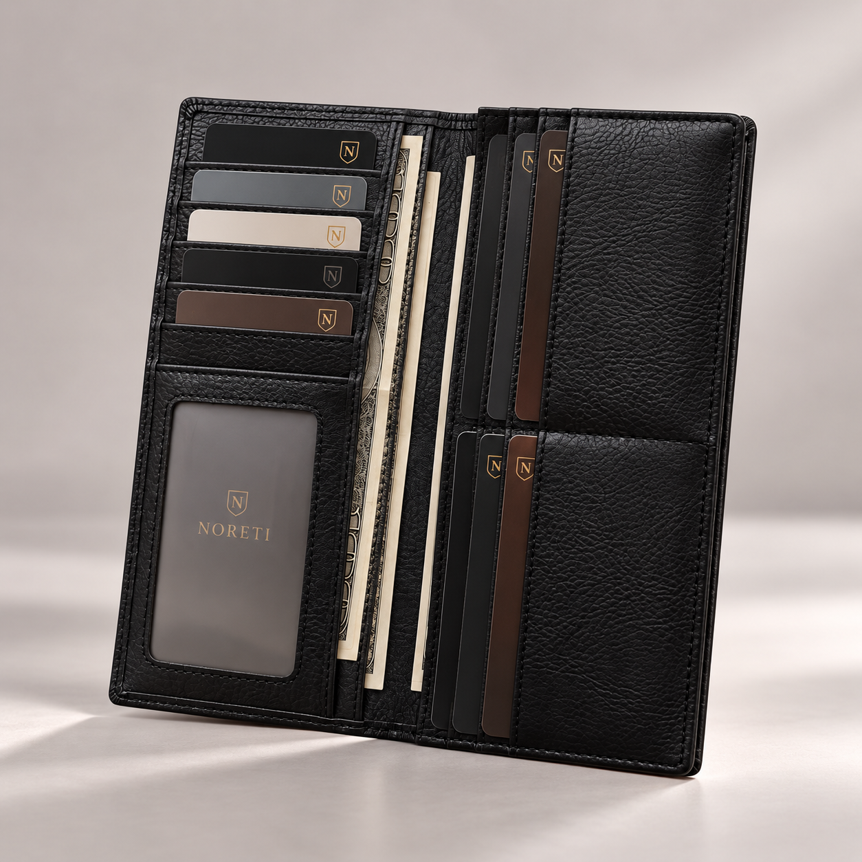 Luxury Black Leather Wallet Showcase.png