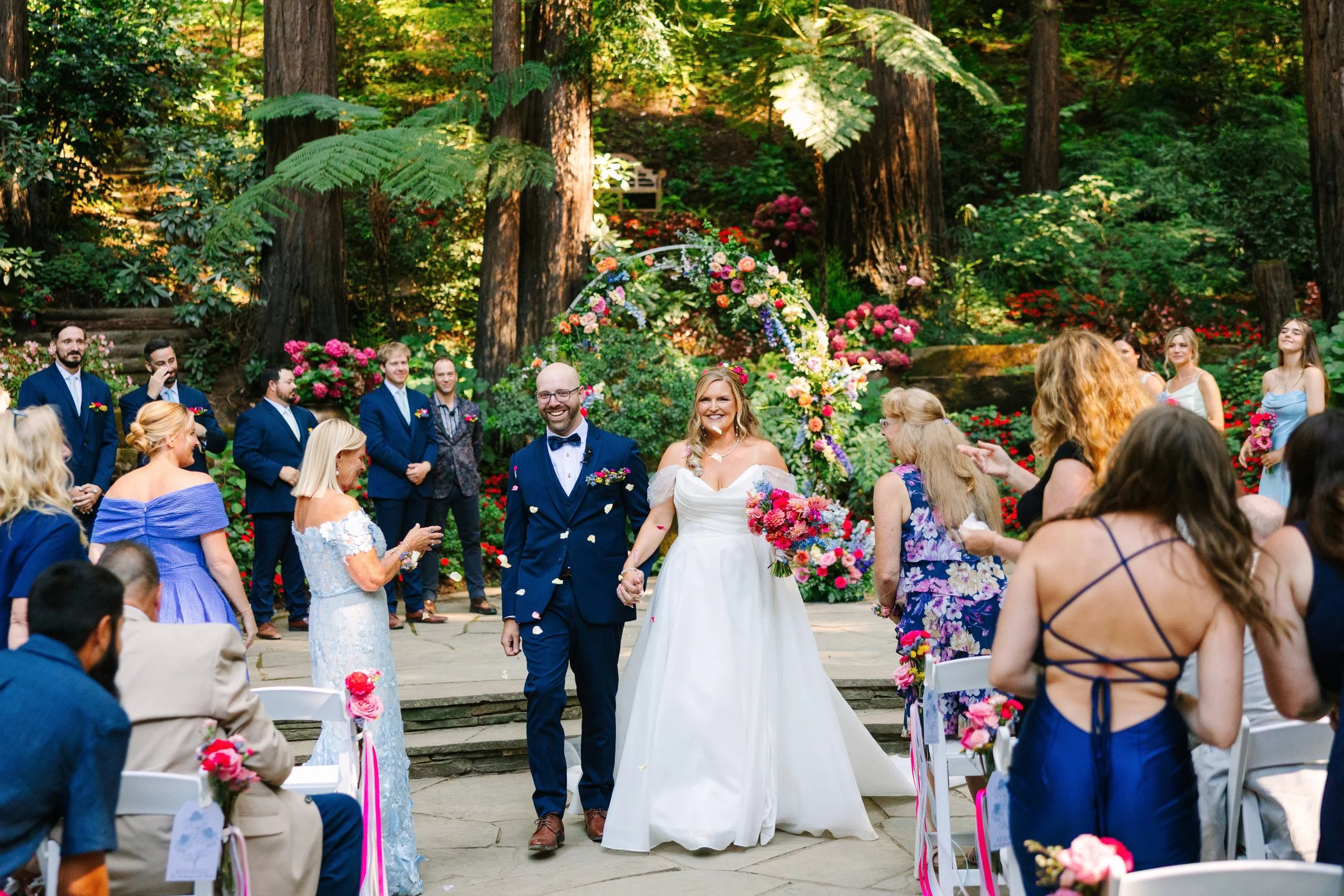Wedding ceremony at Nestldown, a  Santa Cruz Mountain wedding venue