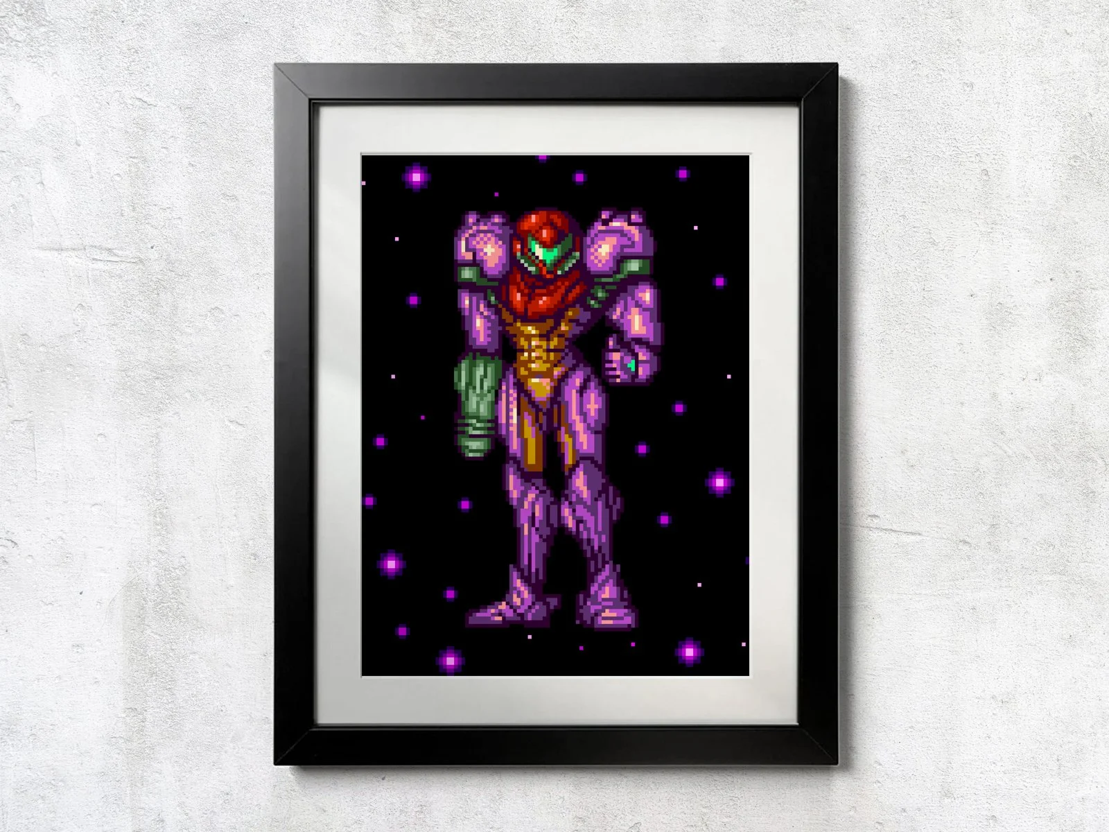 SNES Super Metroid Samus Thumbs Up - Unframed Wall Print