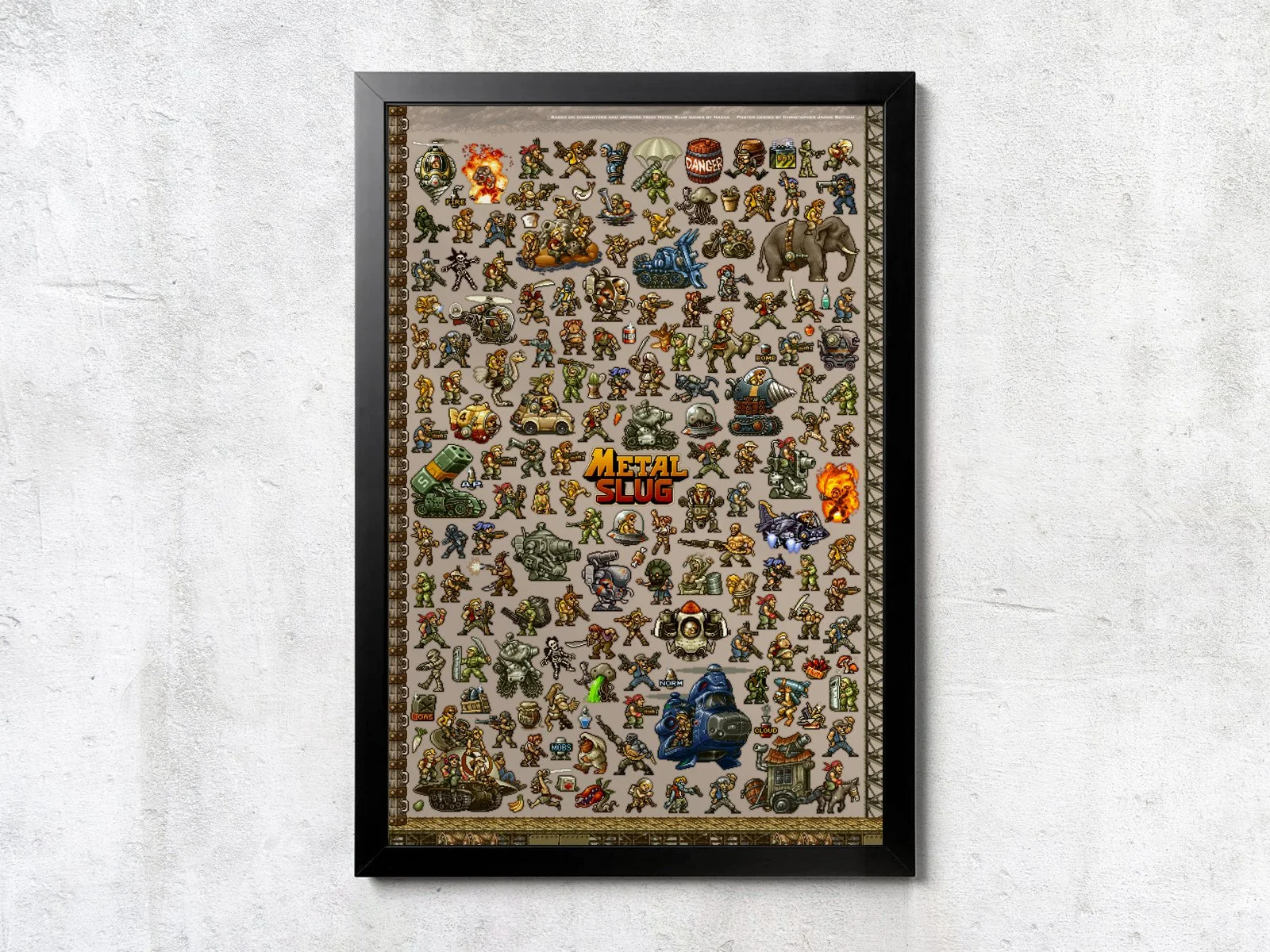 Metal Slug Sprite Collage - Unframed Wall Print