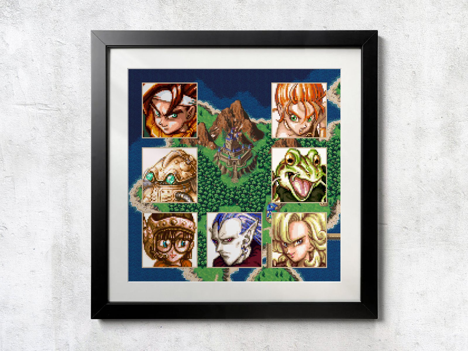 SNES Chrono Trigger Mugshots - Unframed Wall Print