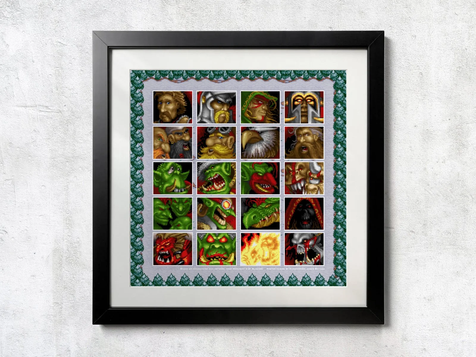 Warcraft II Mugshots Matrix - Unframed Wall Print