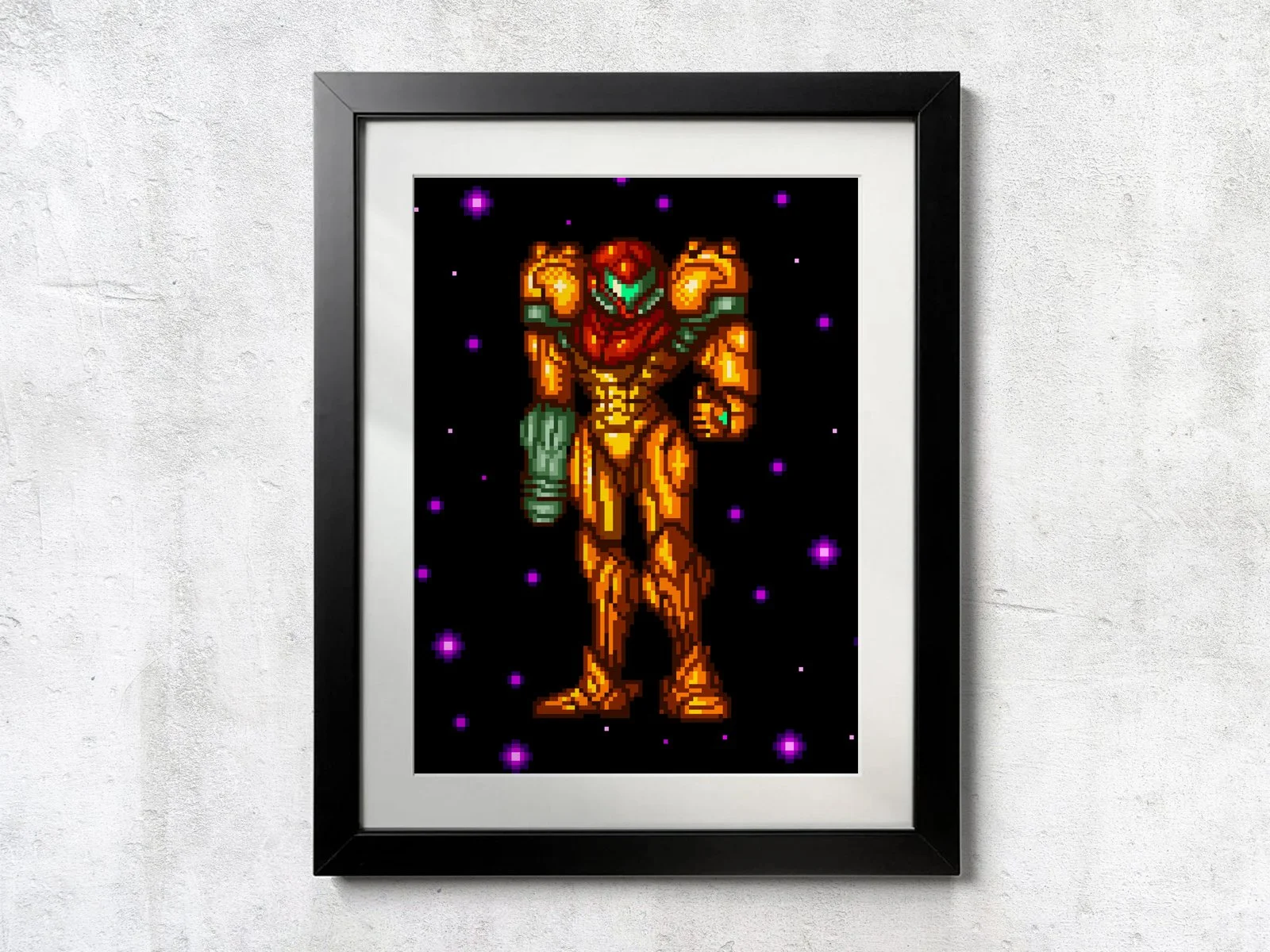 SNES Super Metroid Samus Thumbs Up - Unframed Wall Print