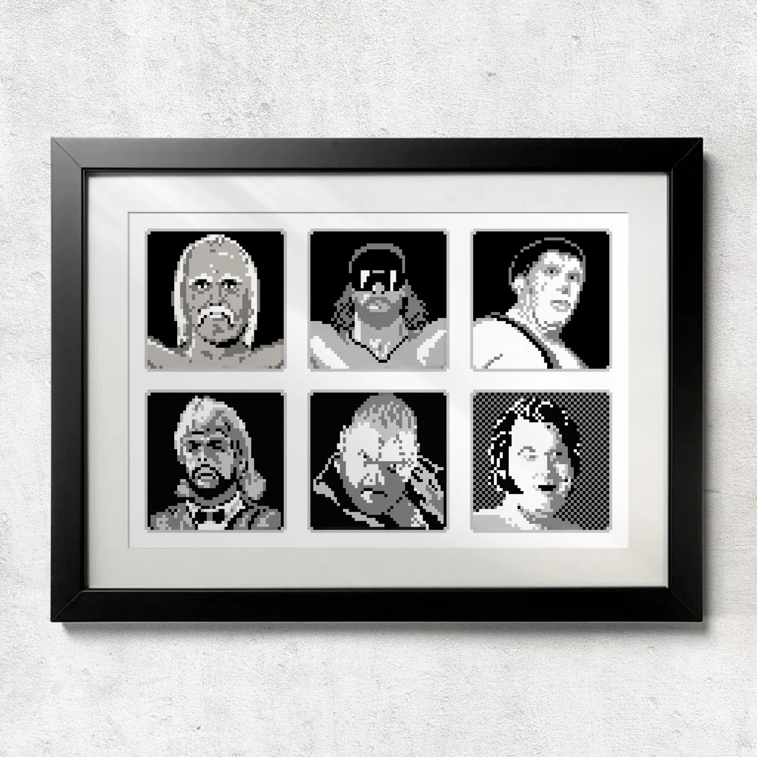 NES Wrestlemania Mugshots (Minimal) - Unframed Wall Print