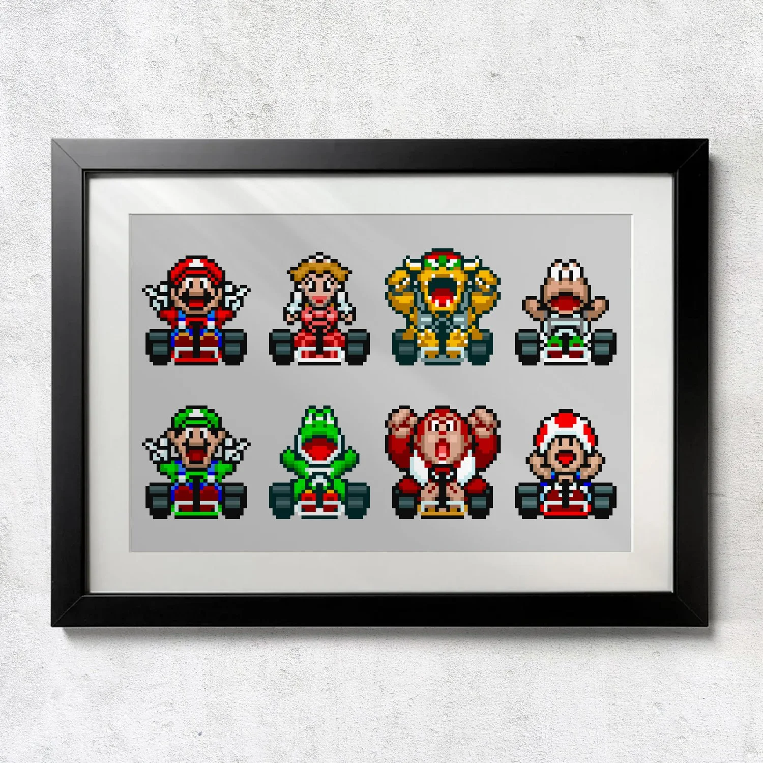 SNES Super Mario Kart Driver Select (Minimal) - Unframed Wall Print