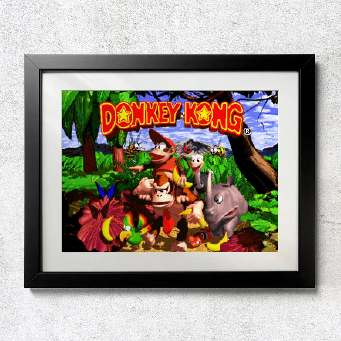 SNES Donkey Kong Country Alternate Cover Art - Unframed Wall Print