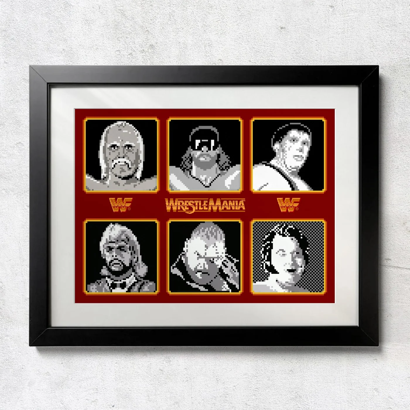 NES Wrestlemania Mugshots - Unframed Wall Print
