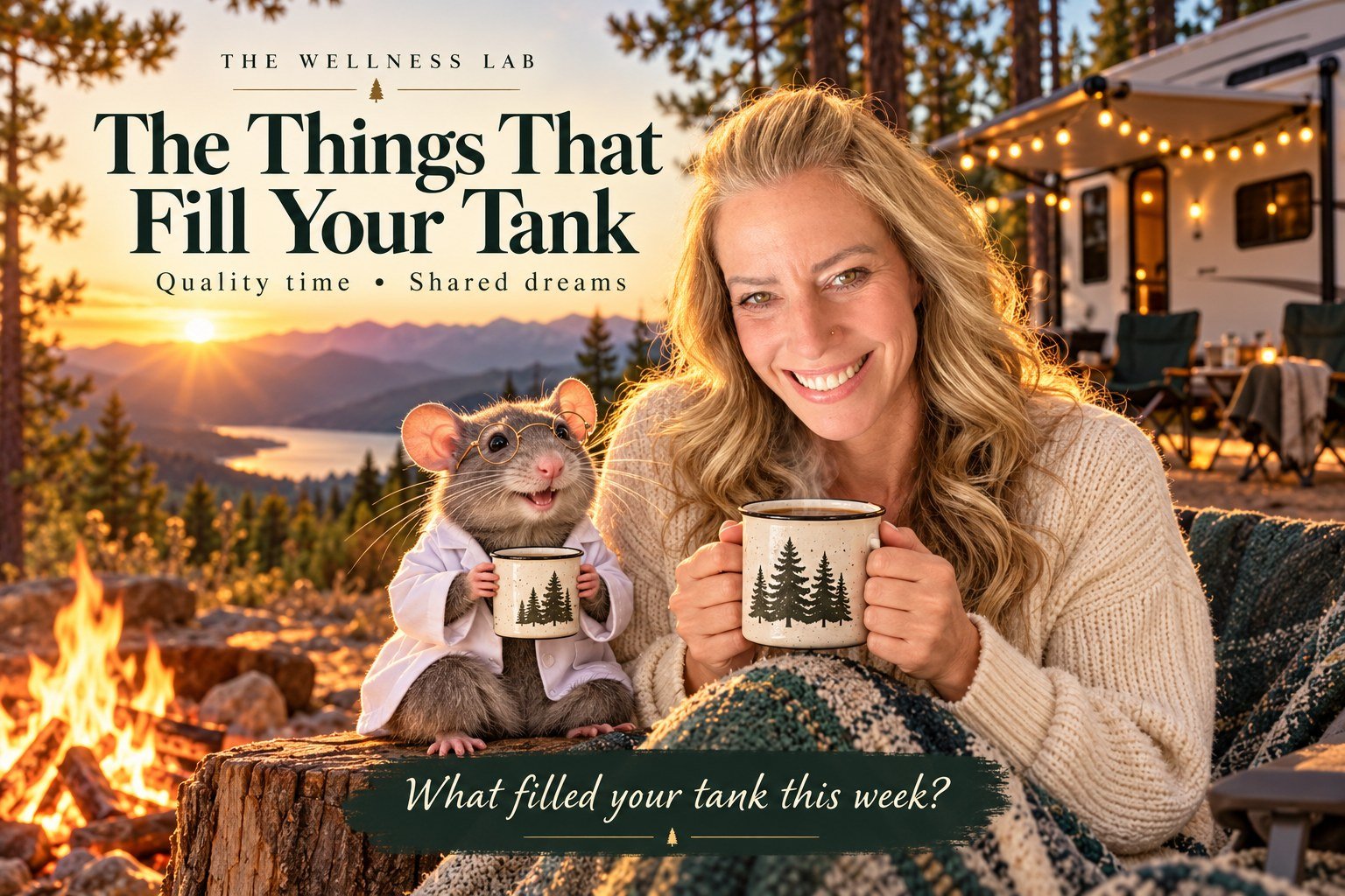 🧪🐀 THE THINGS THAT FILL YOUR TANK
A weekly check-in from the Wellness Lab

We talk a lot about what we put into our bodies. Let&rsquo;s also pay attention to what we put into our lives. ❤️

We&rsquo;re making this a Lab standard: **What filled your