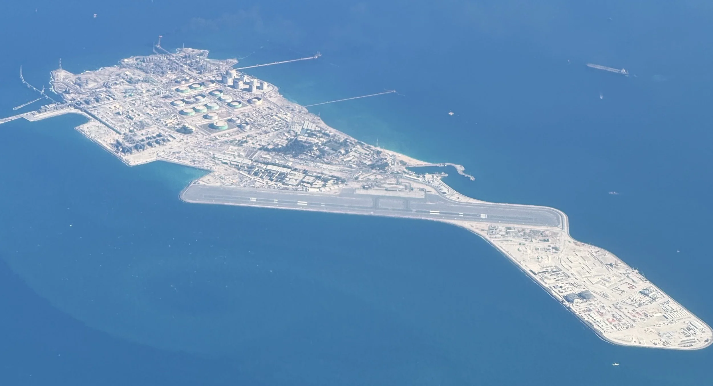 Aerial view of Das Island, UAE