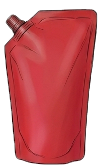 Refillable liquid pouch for soaps, creams, oils. custom artwork and branding available