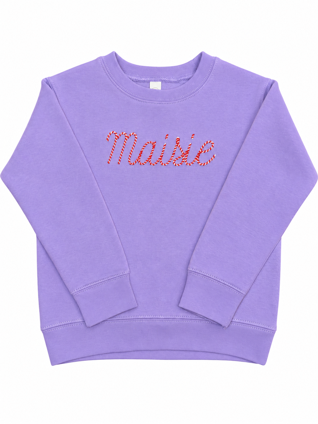 Personalized Candy Cane Name Sweatshirt | Kids — Little Lappen