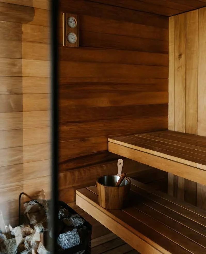 Bondfire sauna interior, for the Ritual ten-session pass
