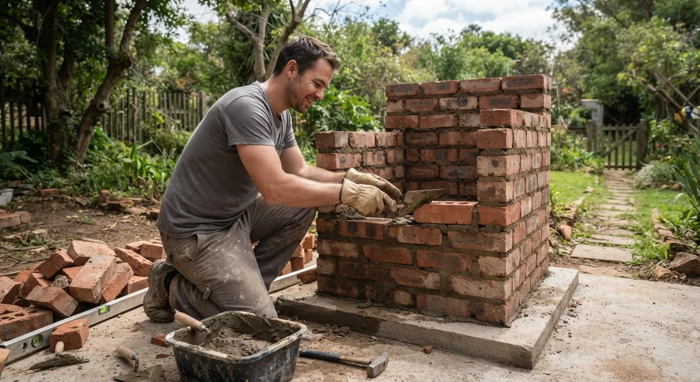 Basic bricklaying - build an outside barbeque