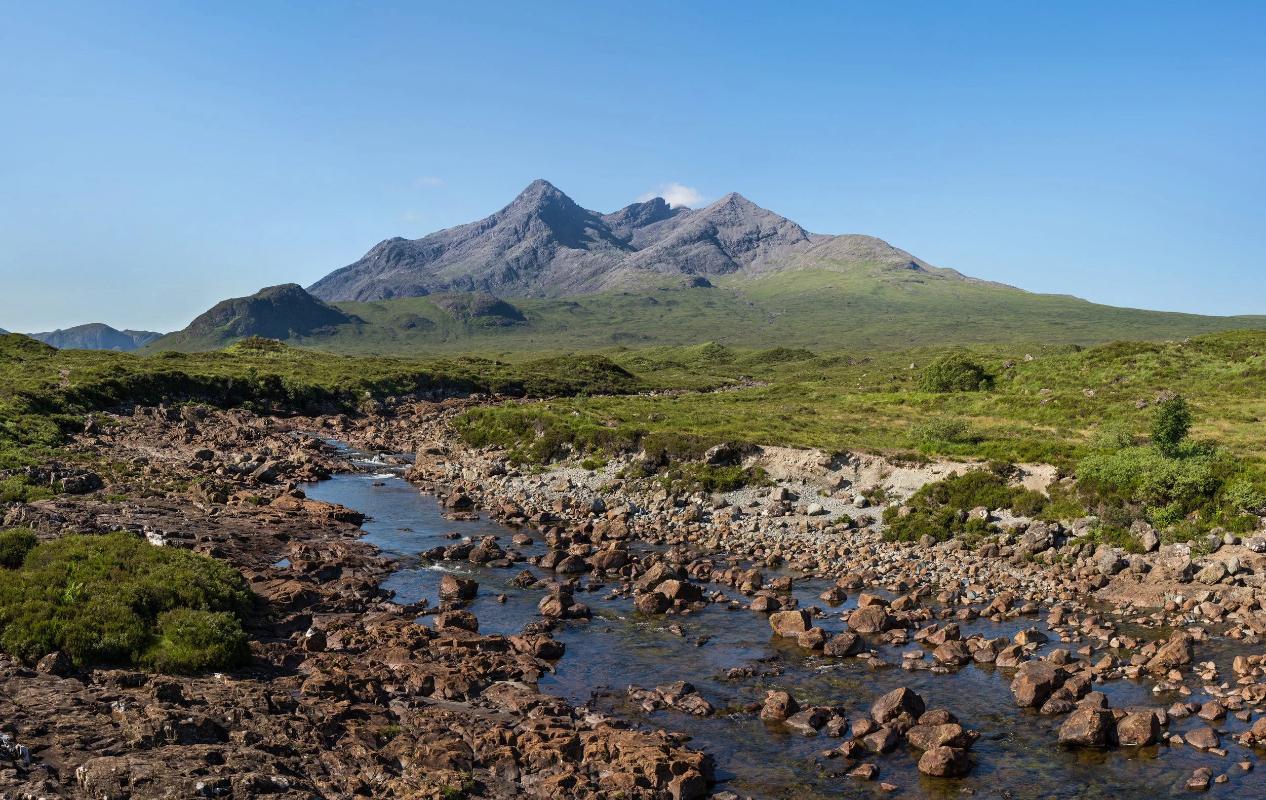 Sgùrr nan Gillean is a majestic peak nestled in the northern part of the Cuillin mountains on the Isle of Skye, Scotland