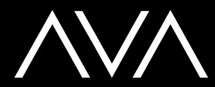 A black background with a stylized white text logo reading 'AVA', the logo for ELAVATE