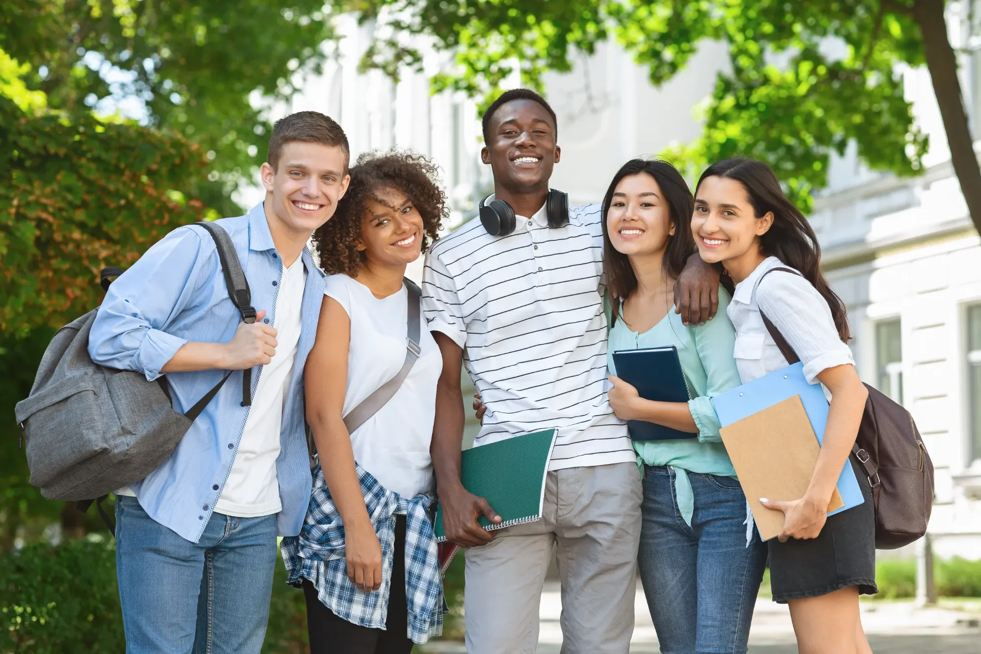 Group of smiling students