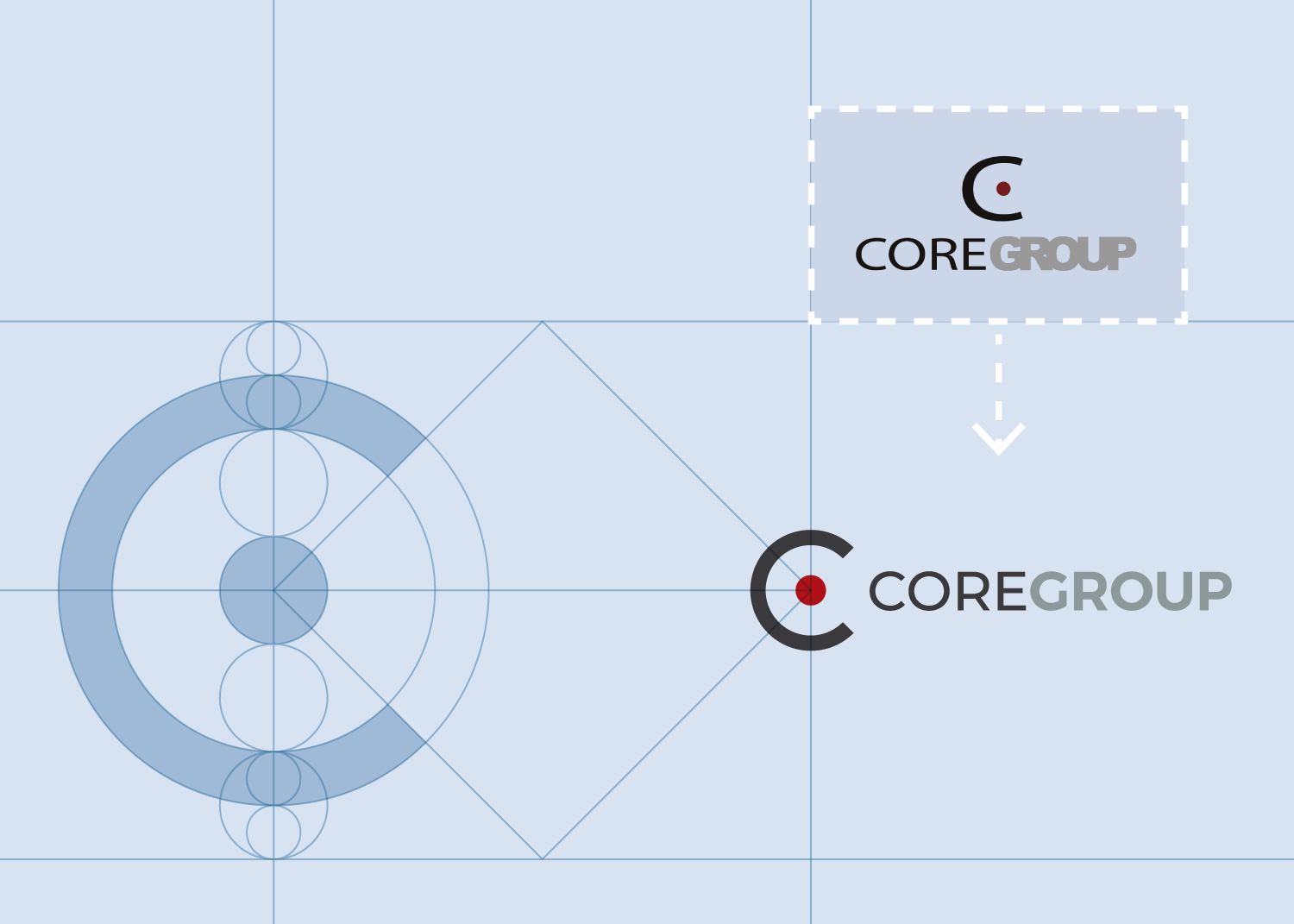 Evolution of previous identity – new logo created with engineering precision