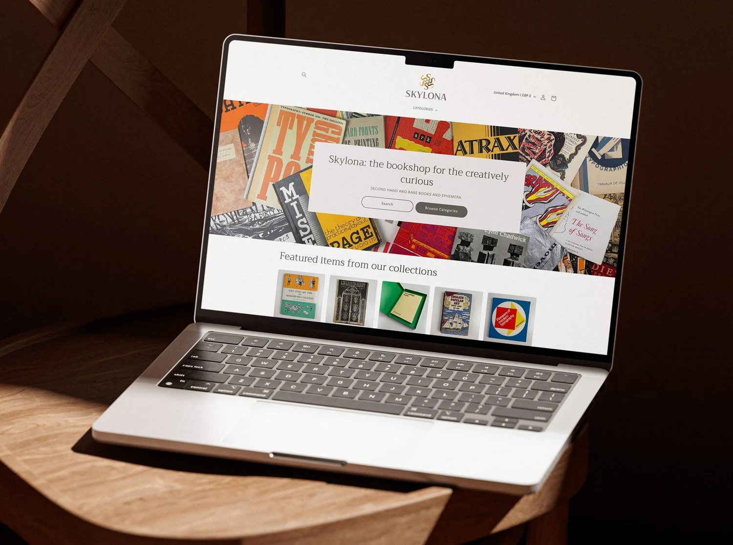 E-commerce website design and content, created on the Shopify platform