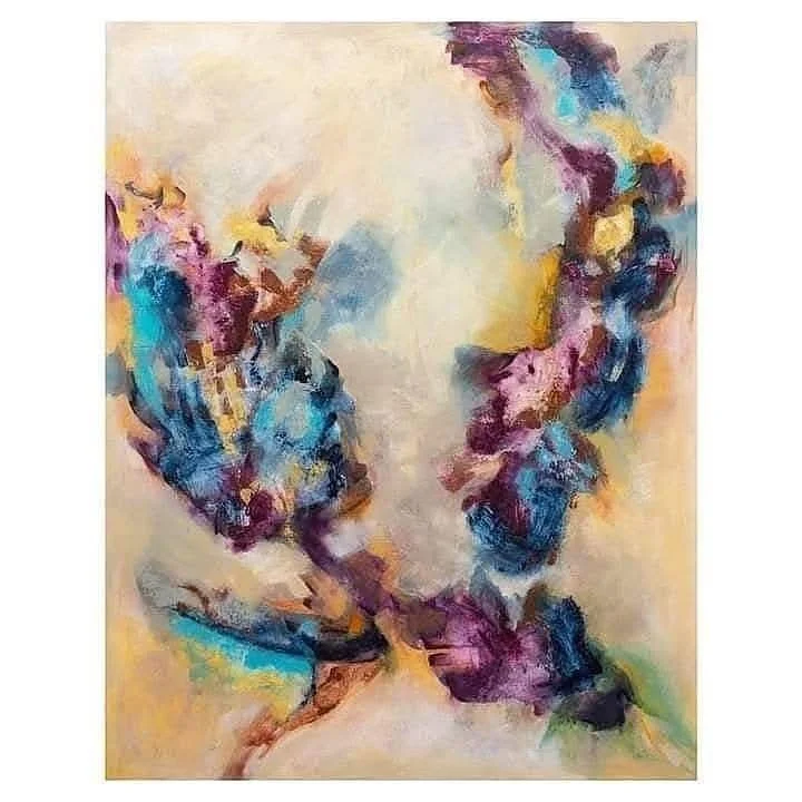 Pincel seco n.º 5   Acrílico sobre lienzo · 90 × 120 cm · Colección privada