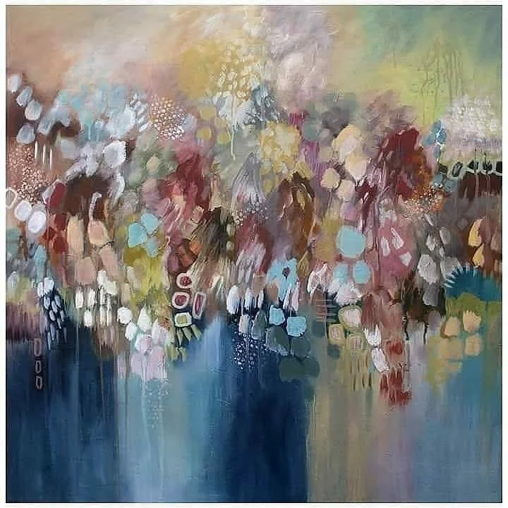 Florales n.º 5    Acrílico sobre lienzo · 100 × 100 cm · Colección privada