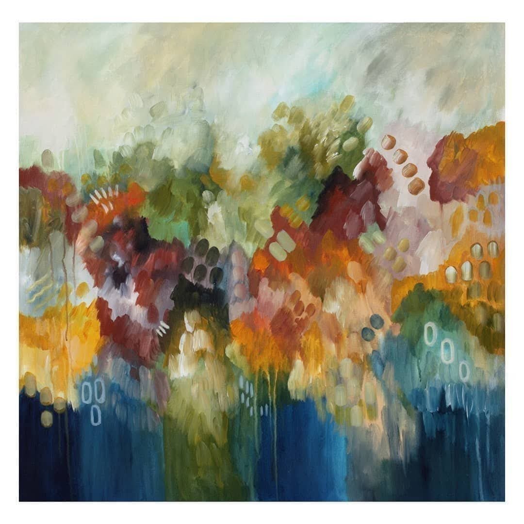 Florales n.º 4    Acrílico sobre lienzo · 100 × 100 cm · Colección privada