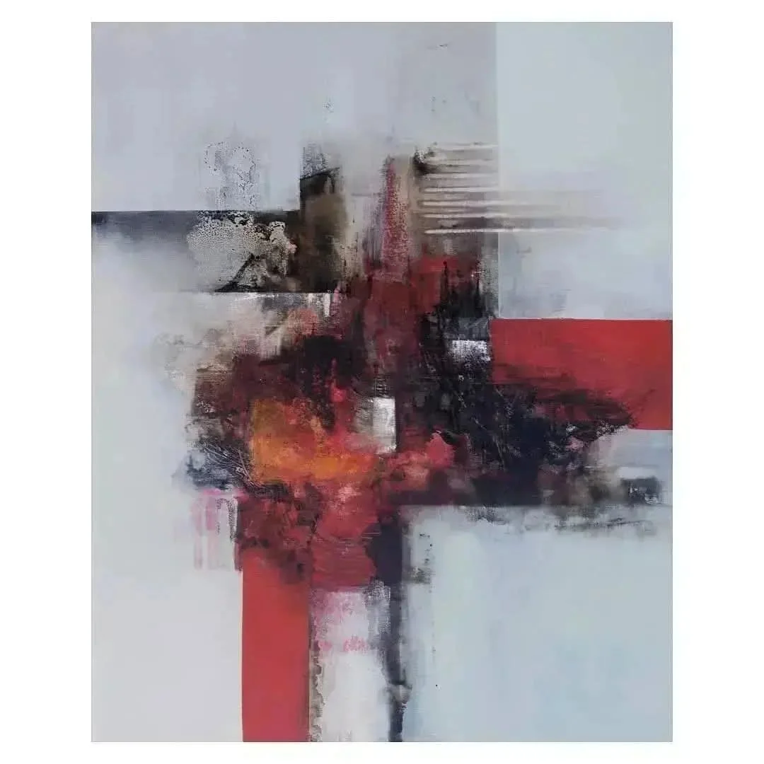 Pincel seco n.º 2   Acrílico sobre lienzo · 80 × 90 cm · Colección privada
