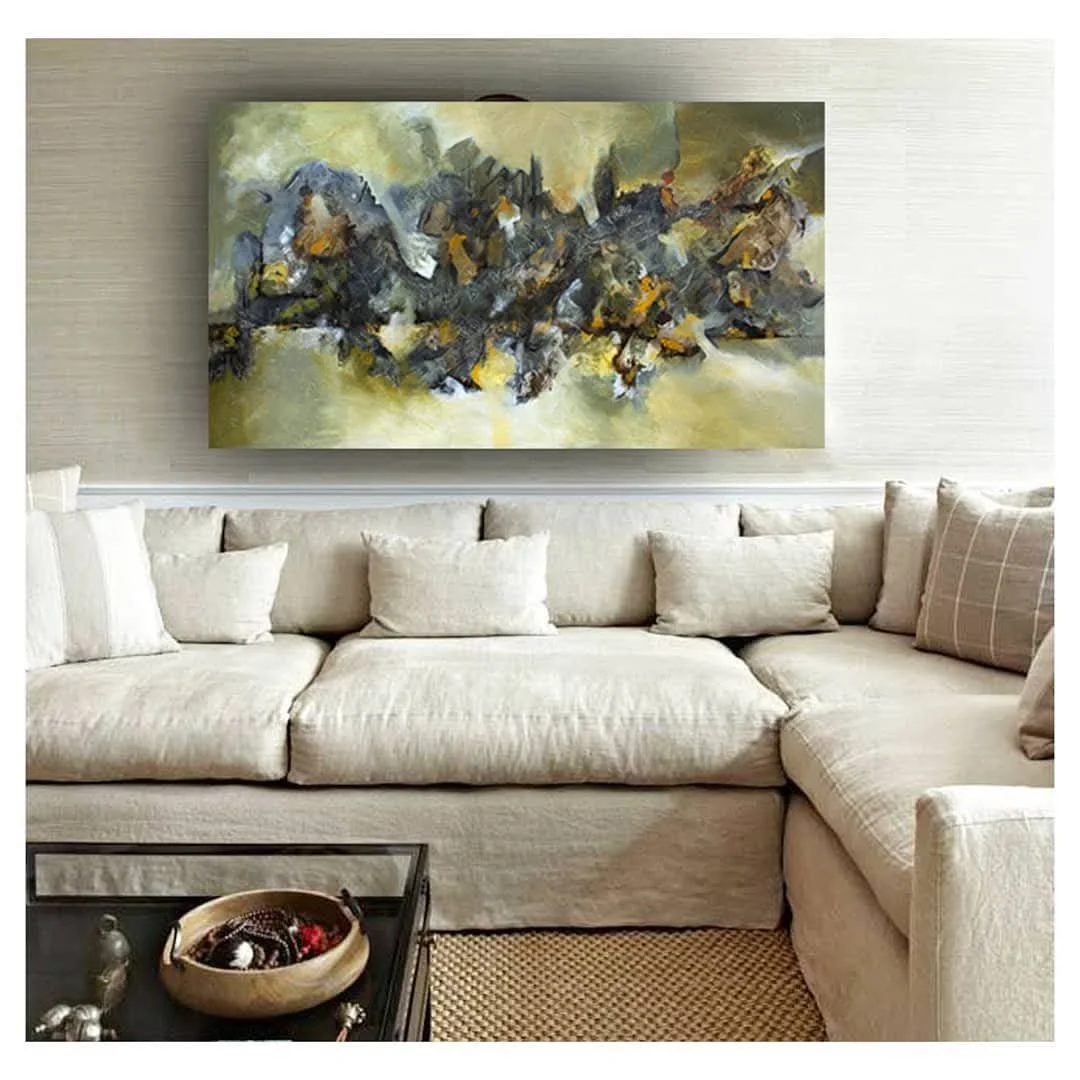 Pincel seco n.º 8   Acrílico sobre lienzo · 80 × 140 cm · Colección privada