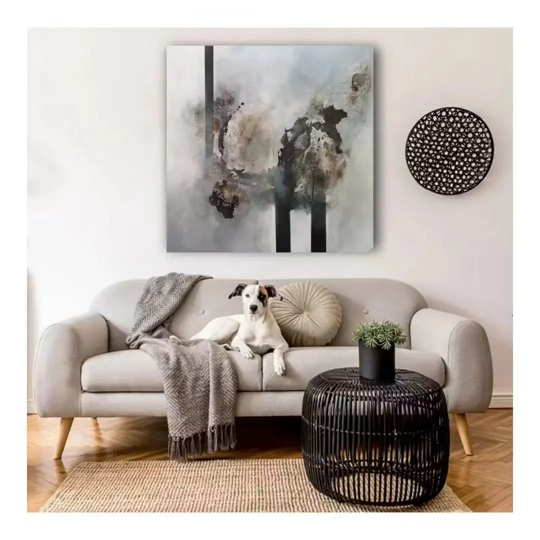 Aguadas n.º 4     Acrílico sobre lienzo · 100 × 100 cm · Colección privada