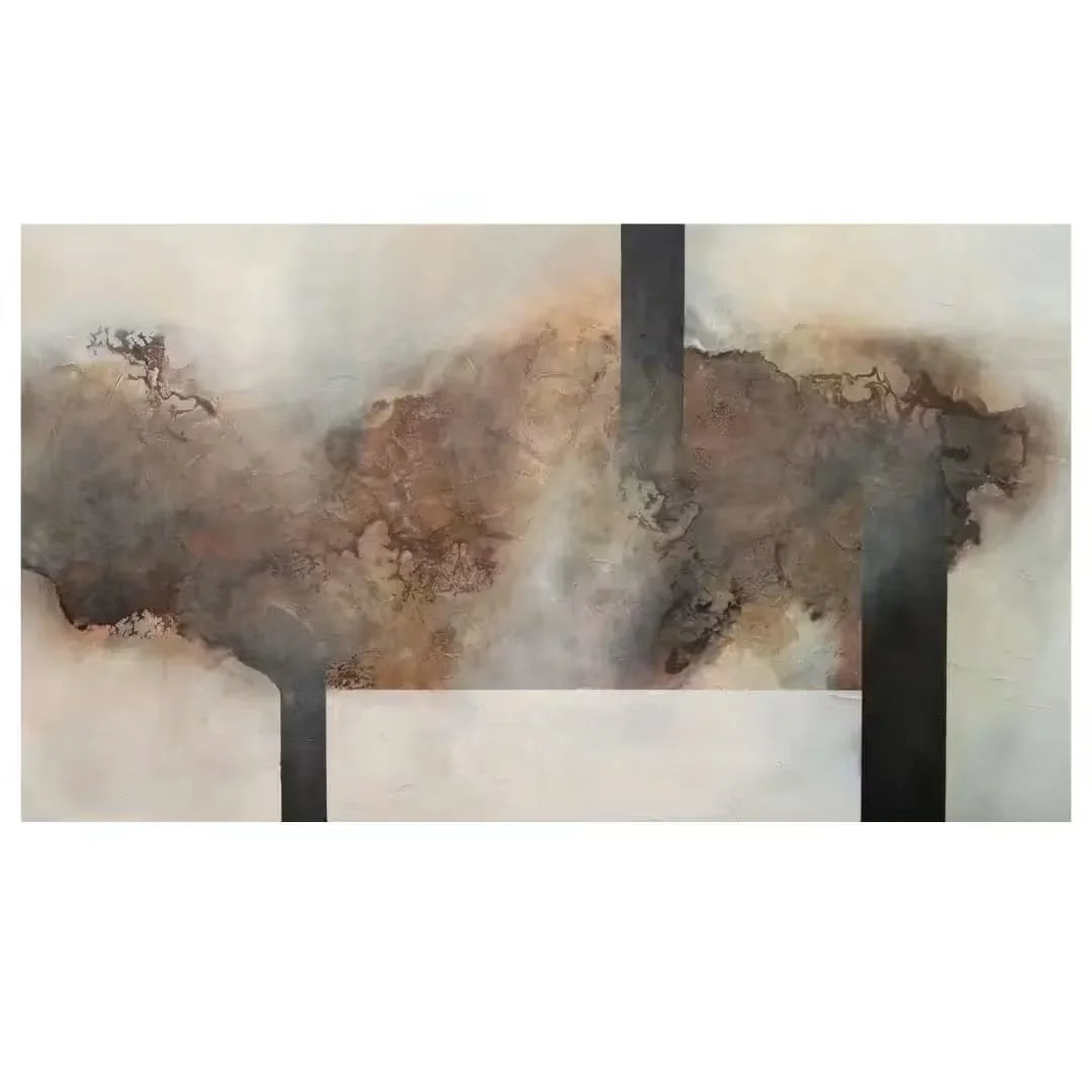 Aguadas n.º 6     Acrílico sobre lienzo · 80 × 140 cm · Colección privada