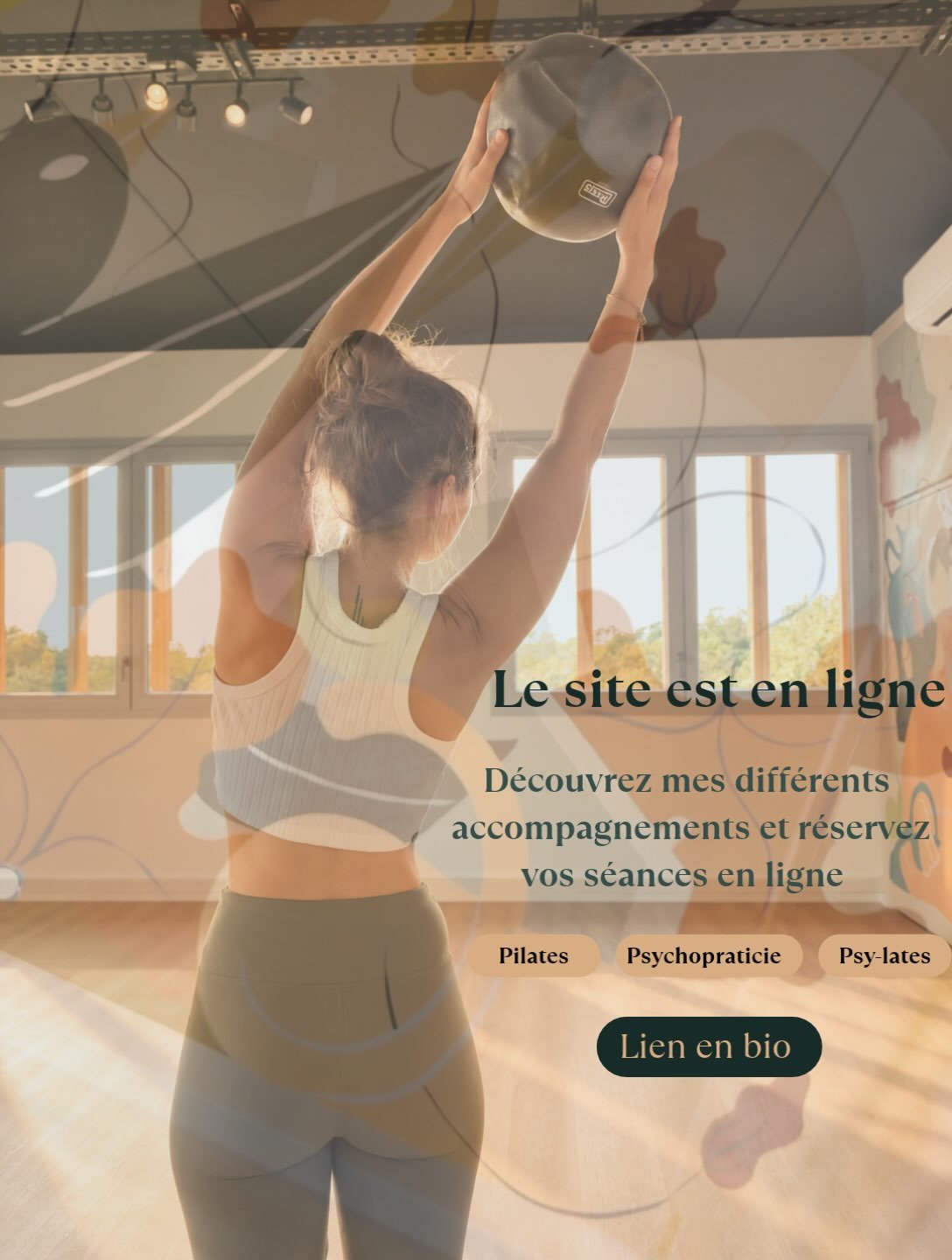 ✨ LE SITE INTERNET EST EN LIGNE ! ✨

Vous pouvez d&eacute;sormais retrouver le planning et r&eacute;server vos s&eacute;ances directement sur le site internet ! 🤎

Que ce soit pour d&eacute;couvrir le Pilates, prendre un temps pour vous &agrave; tra