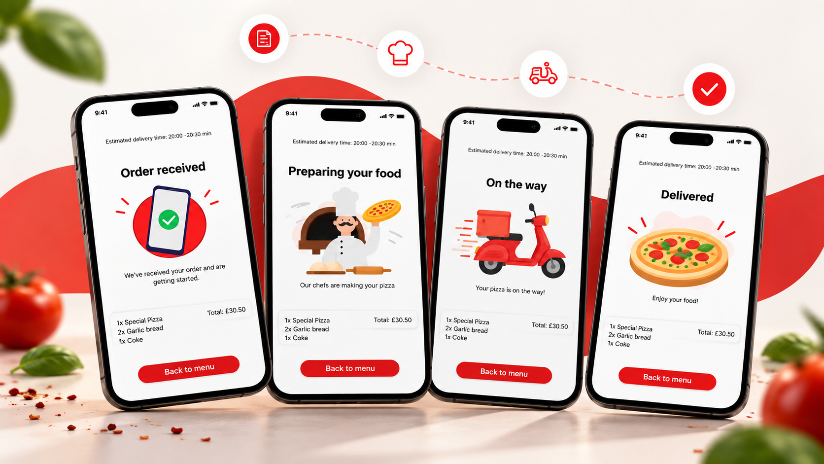Delivery Status TGF Pizza