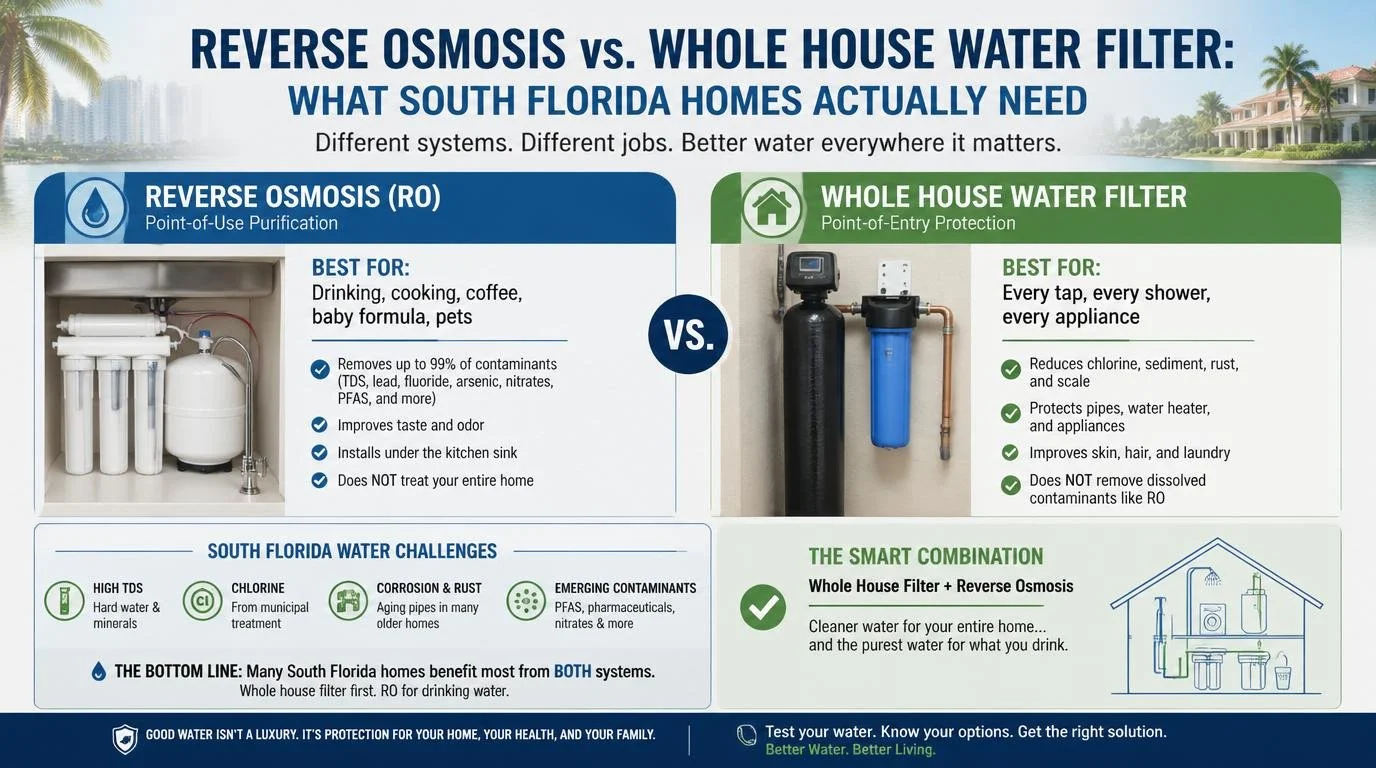 Reverse Osmosis vs. Whole House Water Filter: What South Florida Homes Actually Need