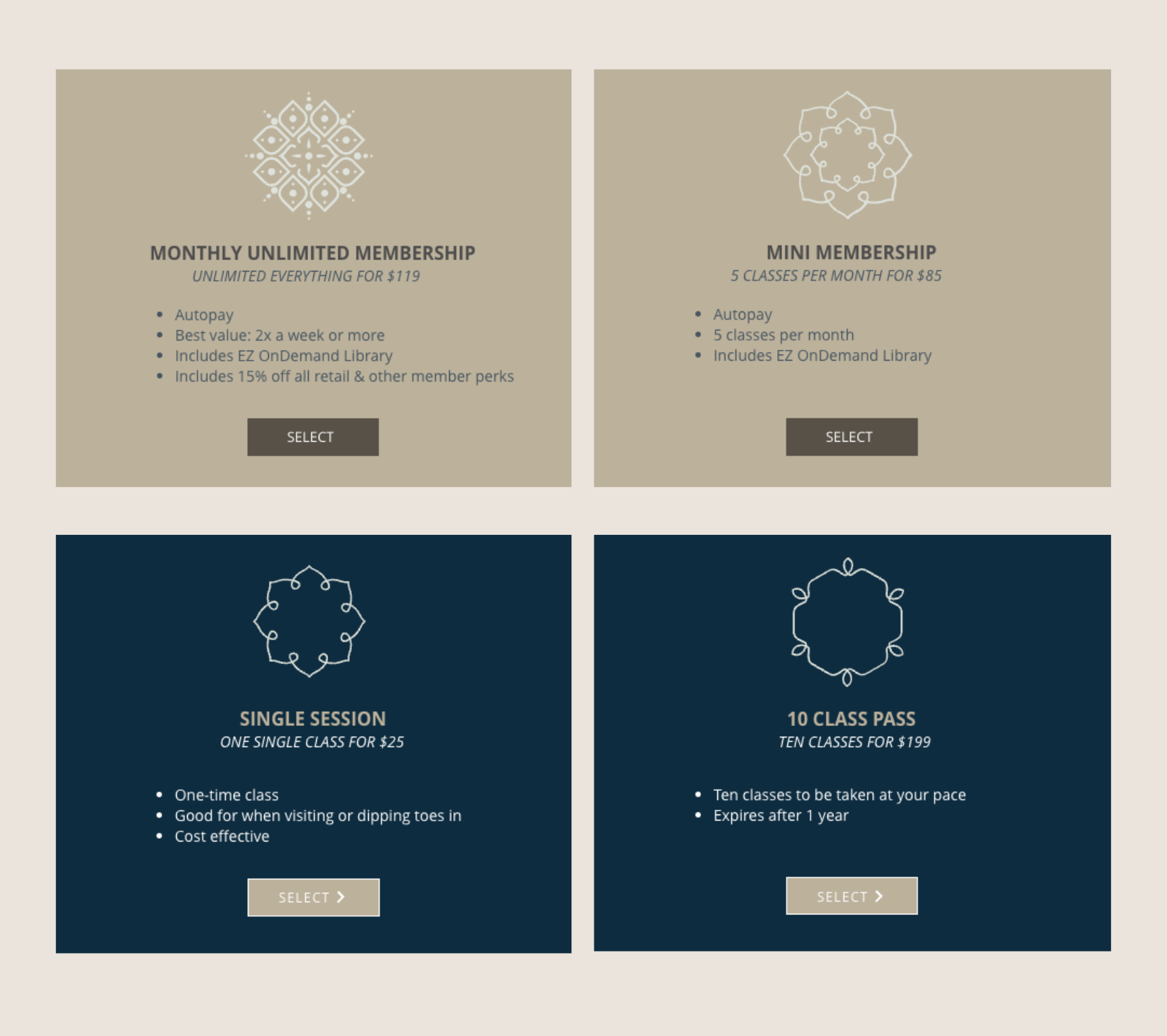 EssentialZen Pricing Options