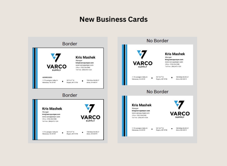 Varco Supply Business Cards